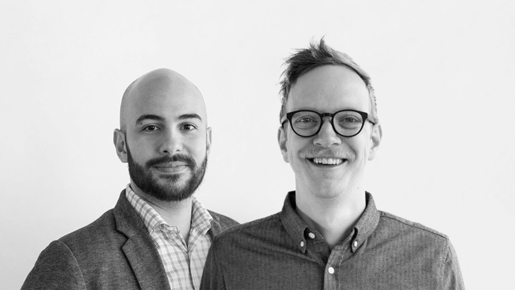 E&S Director of Strategy Alfredo Lang and Creative Director John Rost standing side by side