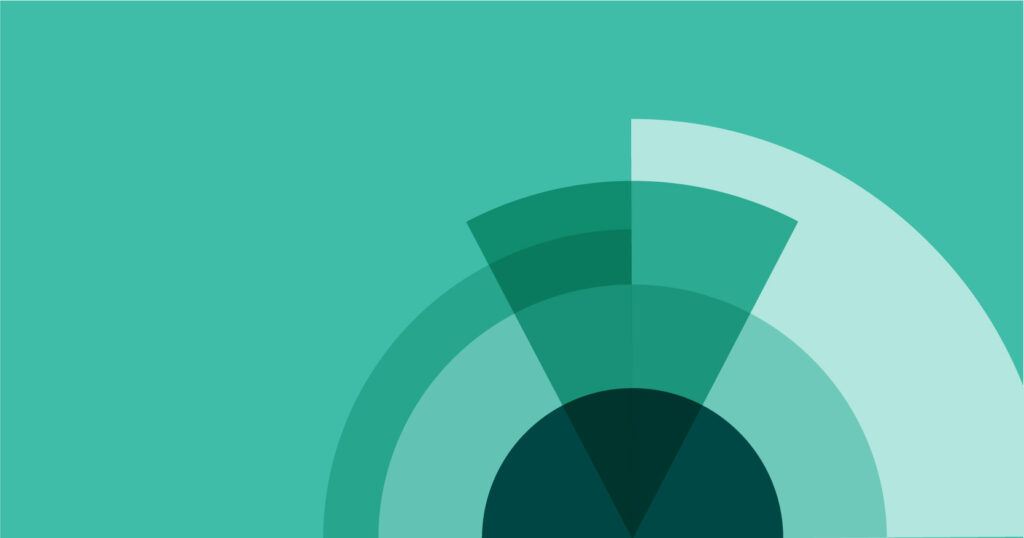 Abstract teal pie chart