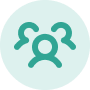 Audience icon in teal